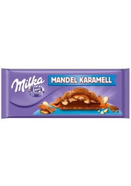 Шоколад Milka Mandel Karamell Мигдаль в карамели, 300 г